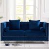 Blue Velvet 3 Seater Sofa