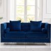 Blue Velvet 3 Seater Sofa