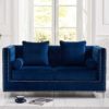 Blue Velvet 2 Seater Sofa