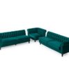 Green Velvet Corner Sofa