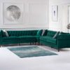 Green Velvet Corner Sofa