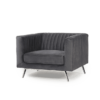 Gaze Grey Velvet Armchair