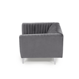 Gaze Grey Velvet Armchair