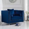 Blue Velvet Armchair