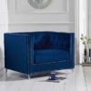 Blue Velvet Armchair