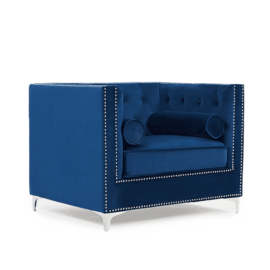 Blue Velvet Armchair