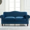 Blue Velvet 2 Seater Sofa