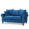 Blue Velvet 2 Seater Sofa