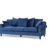 Blue Velvet 3 Seater Sofa